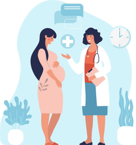 Medica y embarazad ilustración
