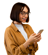 Mujer sosteniendo un smartphone