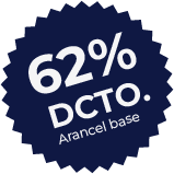 62% de descuento sobre Arancel base